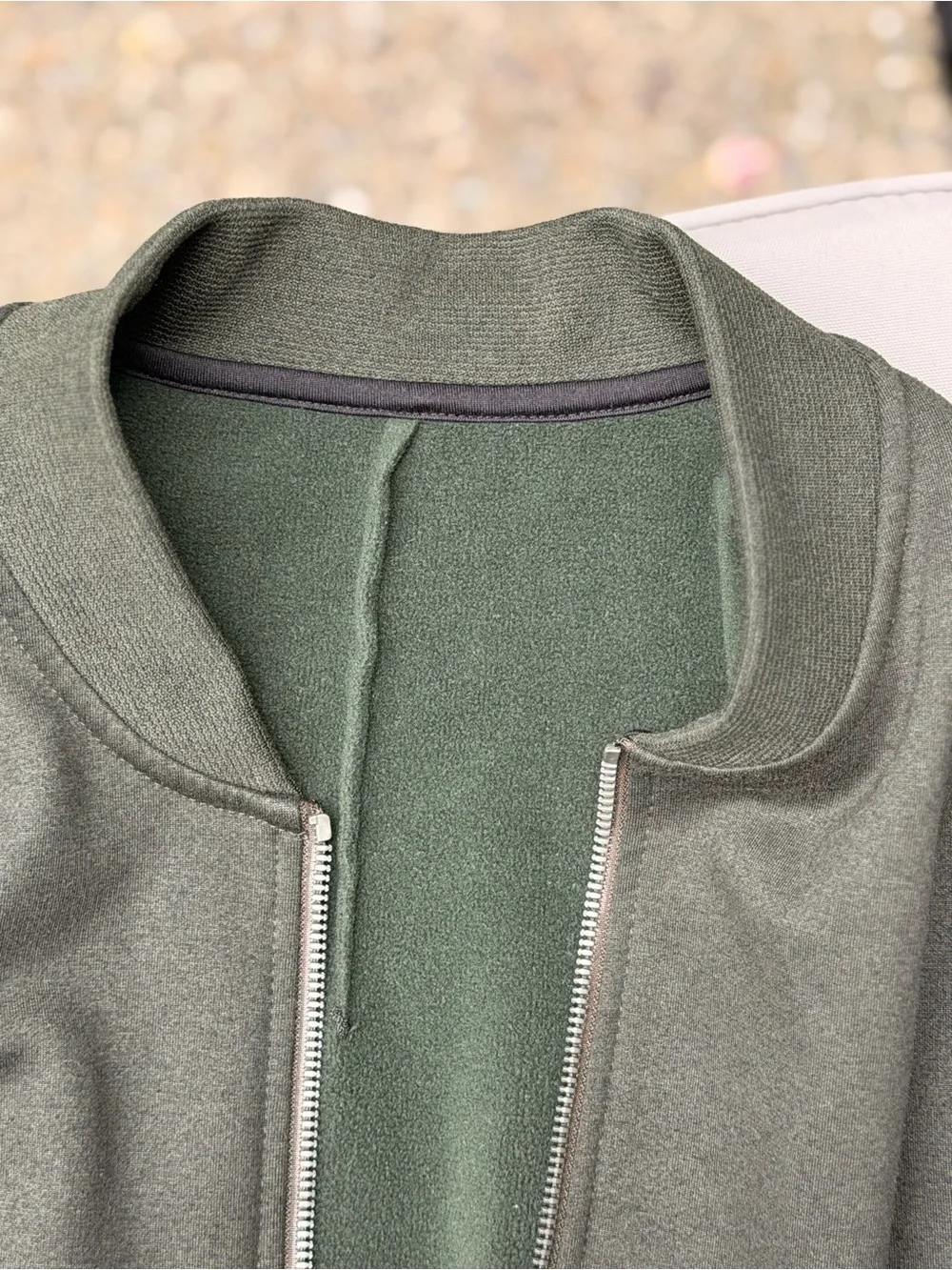 Lululemon Men’s Full Zip Bomber Jacket | Large | Olive Green